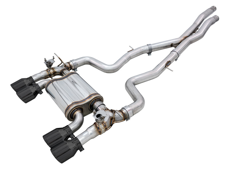 AWE Tuning BMW F8X M3/M4 SwitchPath Cat-Back Exhaust - Diamond Black Tips - 3025-43074
