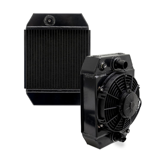 Mishimoto Universal Drag Race Performance Aluminum Radiator - Black - MMRAD-UNI-DRGBK