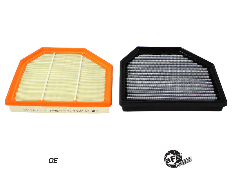 aFe MagnumFLOW OEM Replacement Air Filter PRO Dry S 2015 BMW M3/M4 (F80/F82) 3.0L S55 (tt) Qty. 2 - 31-10238