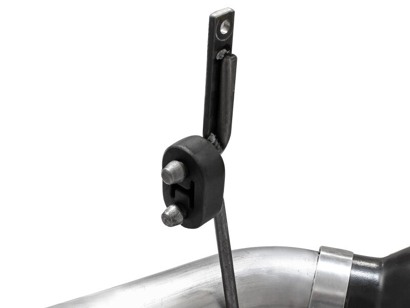 aFe Large Bore-HD 4in 409 Stainless Steel DPF-Back Exhaust w/Black Tip 15-16 Ford Diesel V8 Trucks - 49-43122-B