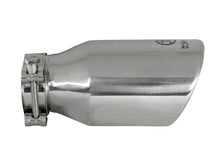 Load image into Gallery viewer, aFe Takeda 304 Stainless Steel Clamp-On Exhaust Tip 2.5in. Inlet / 4in. Outlet / 8in. L - Polished - 49T25404-P08