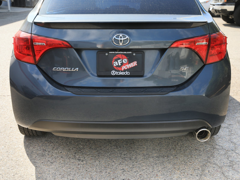 aFe 14-19 Toyota Corolla 1.8L Takeda 2.5in 304SS Axle-Back Exhaust w/ Polished Tip - 49-36083-P