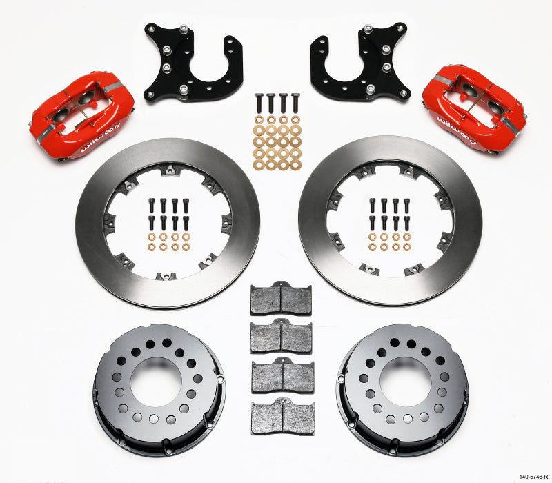 Wilwood Forged Dynalite P/S Rear Kit Red Chevy 12 Bolt-Spec 3.15in Bearing - 140-5746-R