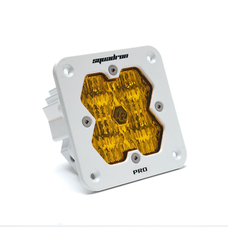Baja Designs Squadron 2.0 Pro LED Wide Cornering (Flush Mount) - Baja Amber w/White Housing - 491015WT2