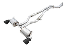 Load image into Gallery viewer, AWE Tuning 2020 Toyota Supra A90 Resonated Touring Edition Exhaust - 5in Diamond Black Tips - 3015-33132