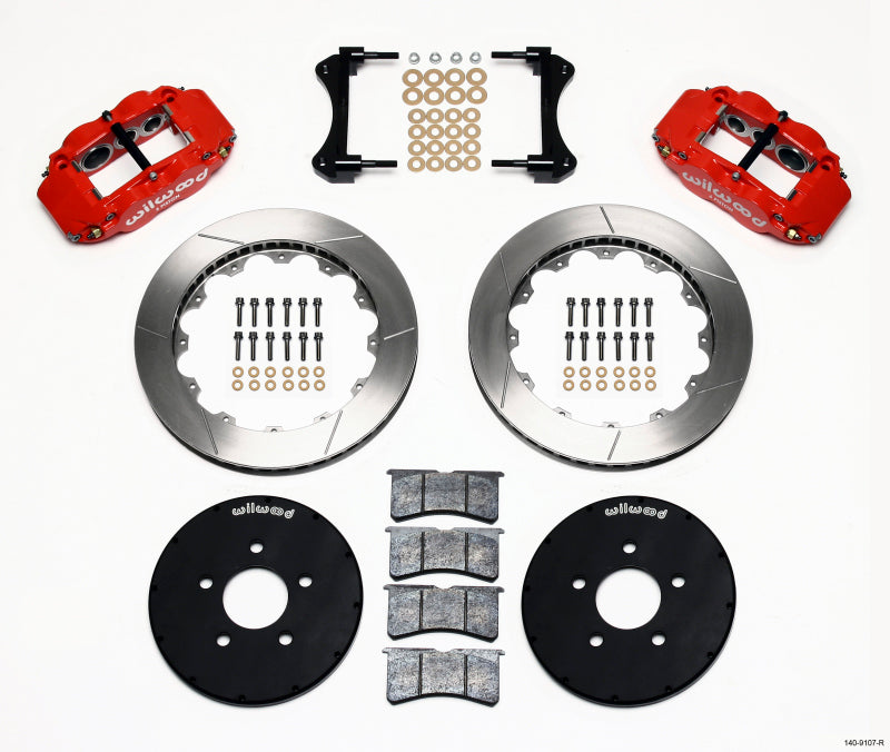 Wilwood Narrow Superlite 6R Front Hat Kit 12.88in Red 1994-2004 Mustang - 140-9107-R
