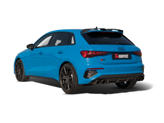 Akrapovic 2021+ Audi S3 Sportback (8Y) Evolution Line Cat Back (Titanium) w/Carbon Tips - S-AU/TI/17H