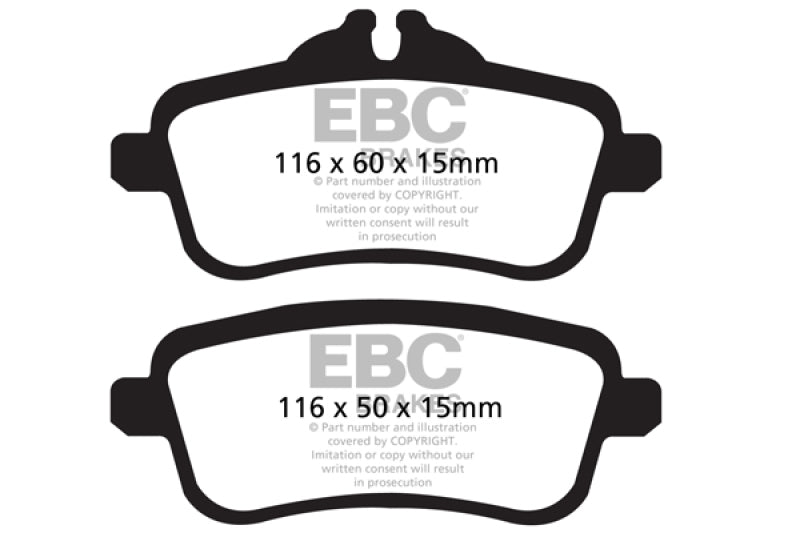 EBC 14+ Mercedes-Benz CLA45 AMG 2.0 Turbo Redstuff Rear Brake Pads - DP32137C