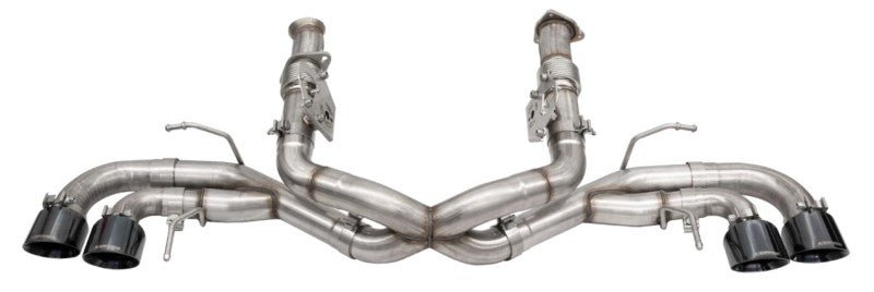 Corsa 2020-25 Corvette C8 3in Xtreme Cat-Back Exhaust 4.5in Black Quad Tips - Deletes stock AFMValve - 21104BLK
