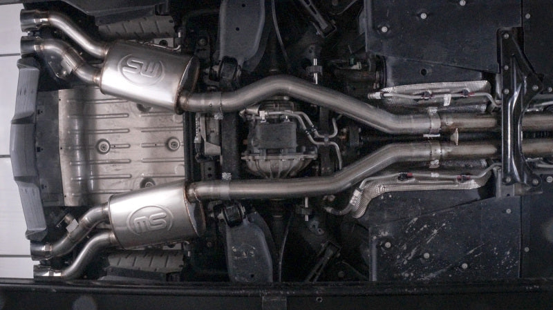 Stainless Works 2016-18 Cadillac CTS-V Sedan Catback System Resonated X-Pipe Dual-Mode Mufflers - CTSV16CB