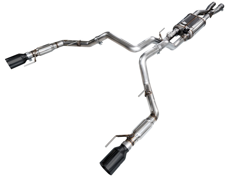 AWE Tuning Gen 3 Ford Raptor SwitchPath Exhaust - Diamond Black Tips - 3025-33356