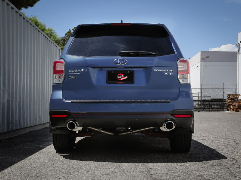 aFe Subaru Forester XT 14-18 H4-2.5L Takeda 2-1/2in to 2-1/4in 304 SS Cat-Back- Polished Tip - 49-36804-P