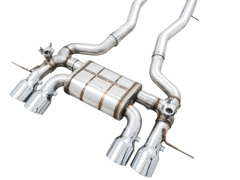 AWE Tuning SwitchPath Cat-Back Exhaust for BMW G8X M3/M4 - Chrome Silver Tips - 3025-43480
