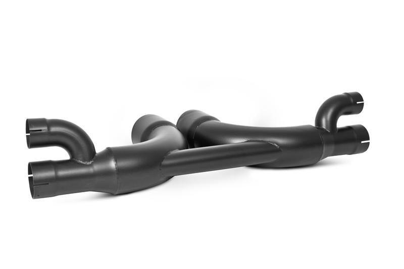 MBRP 14-19 Porsche GT3/GT3RS 3in Center Muffler Bypass 4in Tips - Black Coated - S7607BLK