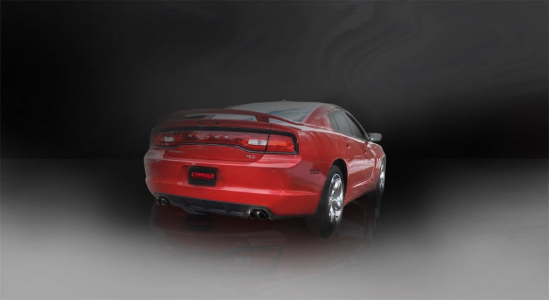 Corsa 2011-2014 Dodge Charger R/T 5.7L V8 Black Xtreme Cat-Back Exhaust - 14522BLK