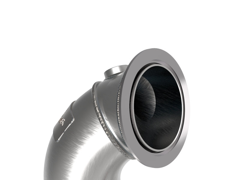 aFe Power Twisted Steel Down Pipe 3in 304 Stainless Steel w/ Cat 15-18 VW Golf R MKVII L4-2.0L (t) - 48-36411-1YC