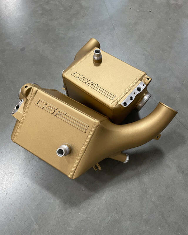 CSF 2025+ BMW G90 M5 / G99 M5 Touring Charge Air Cooler - Carbon Ceramic Gold Gloss - 8351CCGG