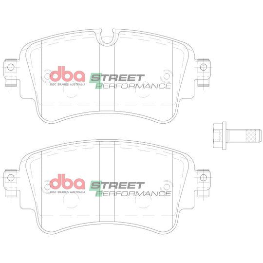 DBA 17-20 Audi A4 Rear SP Performance Brake Pads - DB15032SP