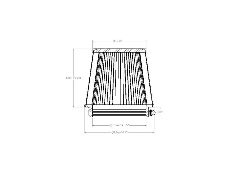 aFe Magnum FORCE Intake Repl. Filter w/ D2 Dura-Dry Media - 5-1/2in F x 7in B x 5-1/2in T x 6in H - 21-90044V