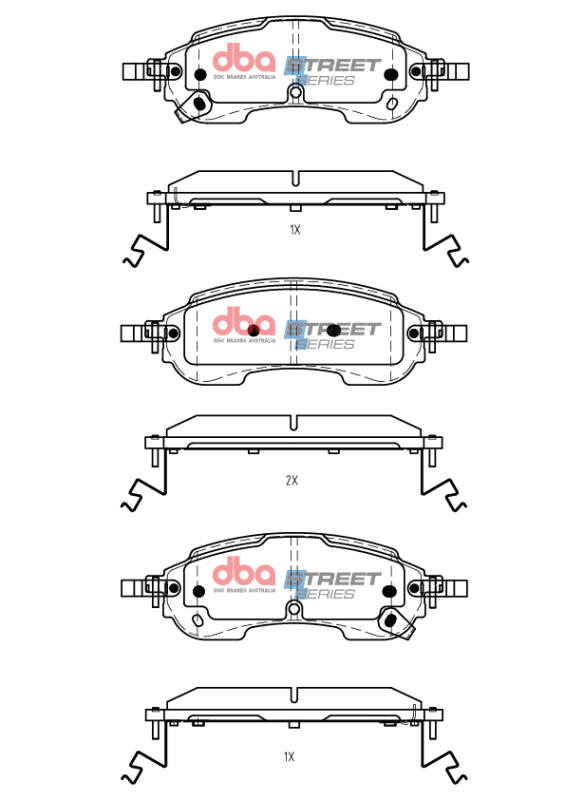 DBA 19-22 Ford Ranger Rear Street Series Brake Pads - DB2388SS