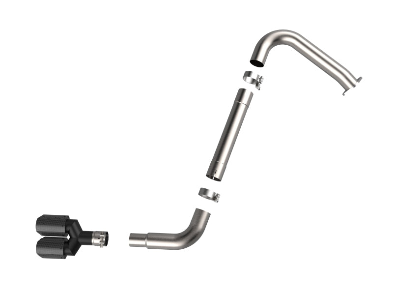aFe Takeda Axle-Back Exhaust System Hyundai Elantra N Line 21-25 L4-1.6L- Carbon Fiber Tip - 49-37045-C