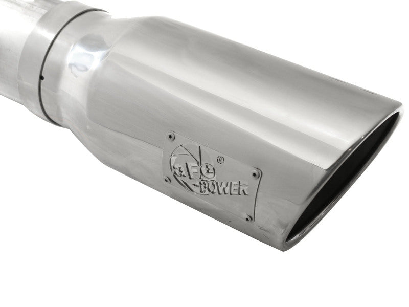 aFe MACHForce XP Exhaust 5in DPF-Back SS Exh 2015 Ford Turbo Diesel V8 6.7L Polished Tip - 49-43064-P
