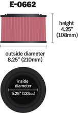 Load image into Gallery viewer, K&amp;N Replacement Round Straight Air Filter for 12-15 Ford Ranger - E-0662