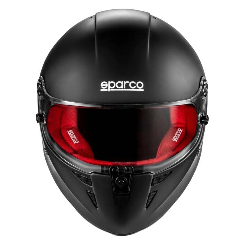 SPARCO Stealth RF Helmet - Medium/Large - Matte Black/Red - BRH0007B0K120ML