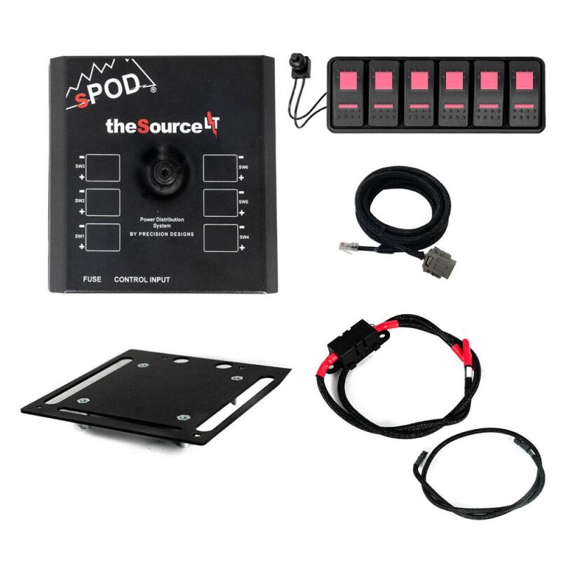 sPOD SourceLT Modular w/Red LED for 36in Battery Cables - SLMOD36R