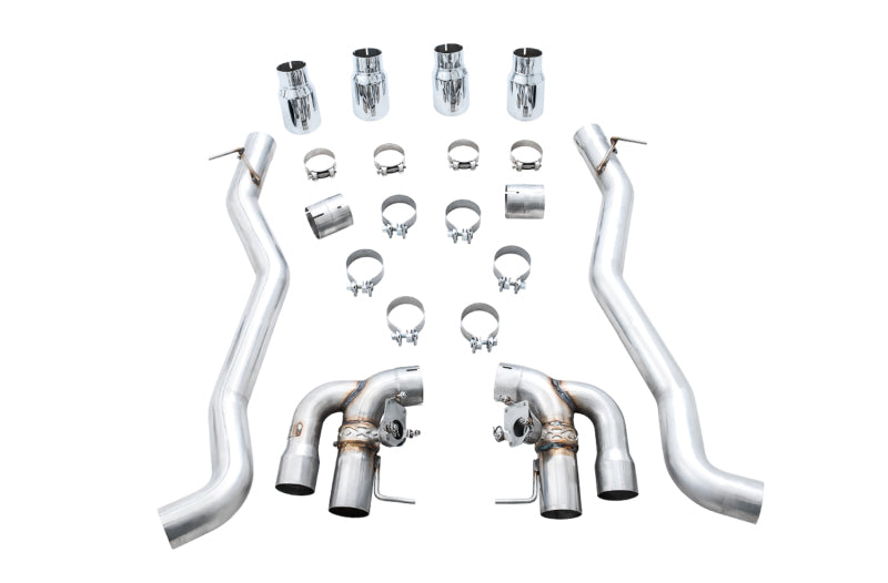 AWE Tuning 18-19 BMW M5 (F90) 4.4T AWD SwitchPath Axle-Back Exhaust - Chrome Silver Tips - 3025-42061