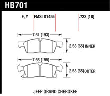 Load image into Gallery viewer, Hawk 11-12 Dodge Durango / 11-12 Jeep Grand Cherokee HPS Front Street Brake Pads - HB701F.723