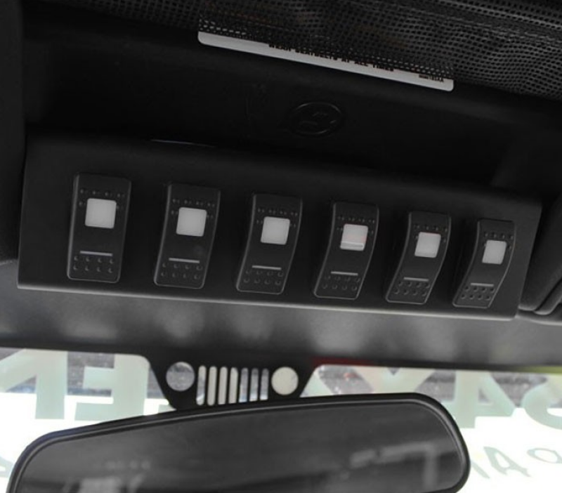 sPOD 07-08 Jeep Wrangler JK SourceLT w/Blue LED Switch Panel - 873110