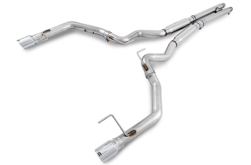 AWE Tuning S550 Mustang GT Cat-Back Exhaust - Track Edition (Chrome Silver Tips) - 3020-32028