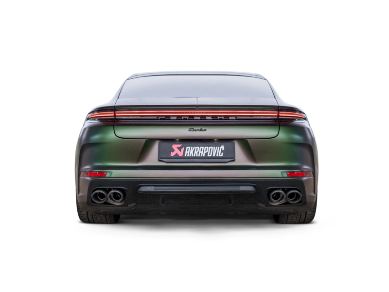 Akrapovic 2024+ Porsche Panamera Slip-On Line (Titanium) w/ Carbon Tips: Requires V6 or V8 fit kit - S-PO/T/5H