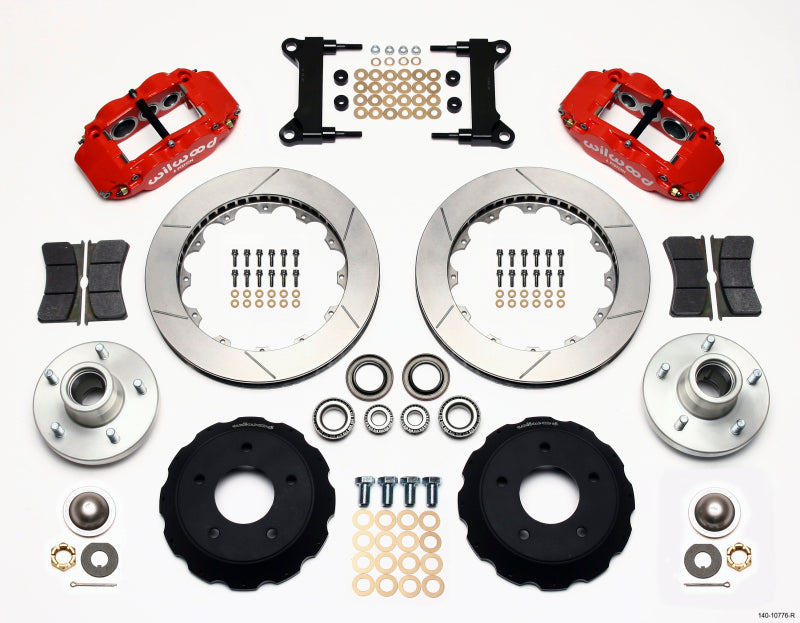 Wilwood Narrow Superlite 6R Front Hub Kit 14.00in Red Chevy C-10 60-87 CPP Drop Spindle - 140-10776-R