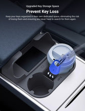 Load image into Gallery viewer, Center Console Cup Holder with Storage for Model 3/Y | Food-Grade Silicone | 2-Slot