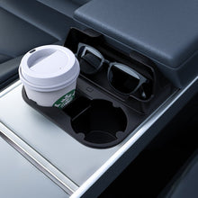 Load image into Gallery viewer, Center Console Cup Holder with Storage for Model 3/Y | Food-Grade Silicone | 2-Slot