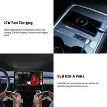 Load image into Gallery viewer, USB Hub for Model 3 / Model Y | LED Light | 27W Fast Charging