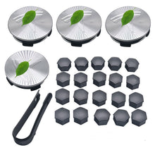 Load image into Gallery viewer, Wheel Center Cap Kit with Puller for Model 3/Y/S/X | 4 Hub Caps + 20 Lug Nut Covers