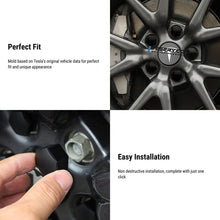 Load image into Gallery viewer, Wheel Center Cap Kit with Puller for Model 3/Y/S/X | 4 Hub Caps + 20 Lug Nut Covers