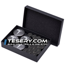 Load image into Gallery viewer, Wheel Center Cap Kit with Puller for Model 3/Y/S/X | 4 Hub Caps + 20 Lug Nut Covers