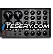 Load image into Gallery viewer, Wheel Center Cap Kit with Puller for Model 3/Y/S/X | 4 Hub Caps + 20 Lug Nut Covers