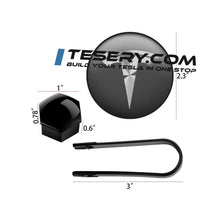 Load image into Gallery viewer, Wheel Center Cap Kit with Puller for Model 3/Y/S/X | 4 Hub Caps + 20 Lug Nut Covers
