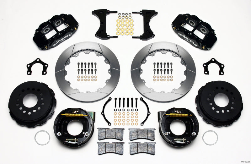 Wilwood Narrow Superlite 4R Rear P-Brk Kit 12.88in Mopar/Dana 2.36in Off w/Snap Ring Bearing - 140-9222