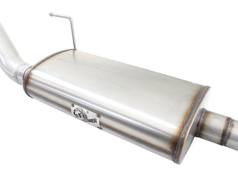 aFe MACHForce XP Exhaust 3in-3.5in SS Single Side Exit CB w/ Black Tips 15 Ford F150 V8 5.0L CC/SB - 49-43073-B