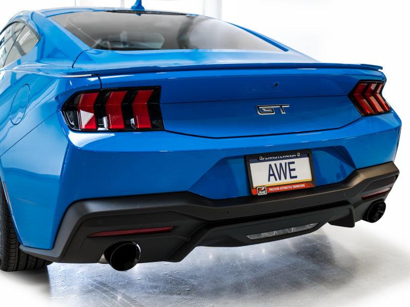 AWE 2024 Ford Mustang GT Fastback S650 RWD Track Edition Cat-Back Exhaust w/ Dual Diamond Black Tips - 3020-33650