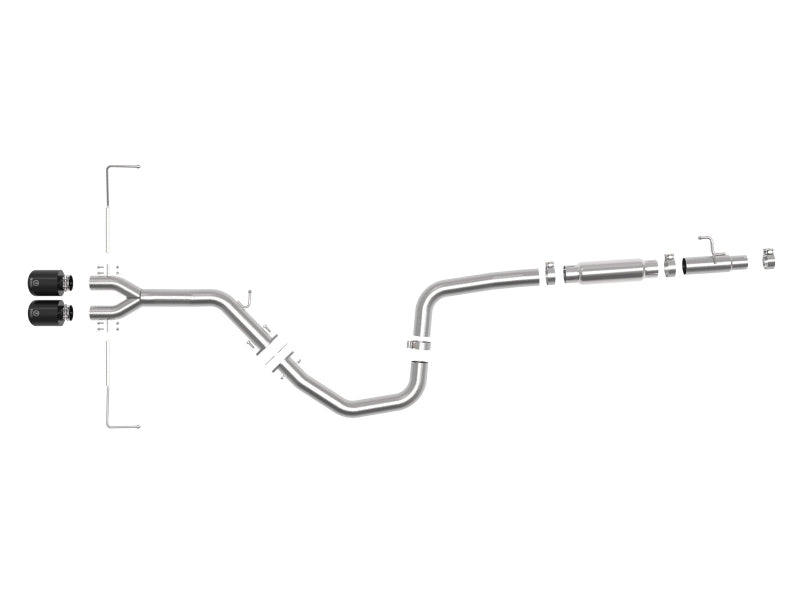 aFe Takeda Exhaust Cat-Back 19-20 Hyundai Veloster 304SS Black Dual Tips Exhaust - 49-37011-B