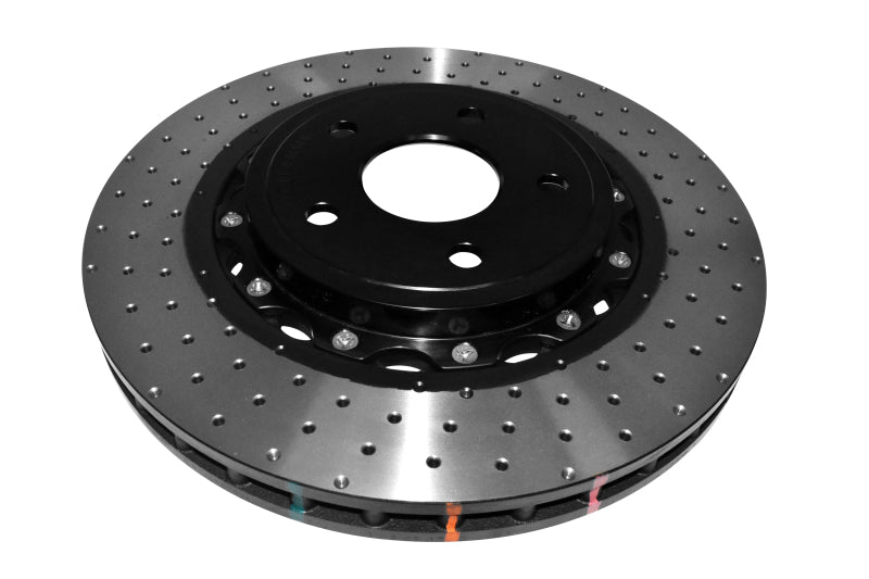 DBA 06-10 Jeep Grand Cherokee SRT8 Front 5000 Series Cross Drilled Rotor w/Black Hat - DBA52532BLKXD