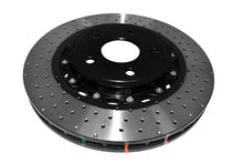 Load image into Gallery viewer, DBA 06-10 Jeep Grand Cherokee SRT8 Front 5000 Series Cross Drilled Rotor w/Black Hat - DBA52532BLKXD