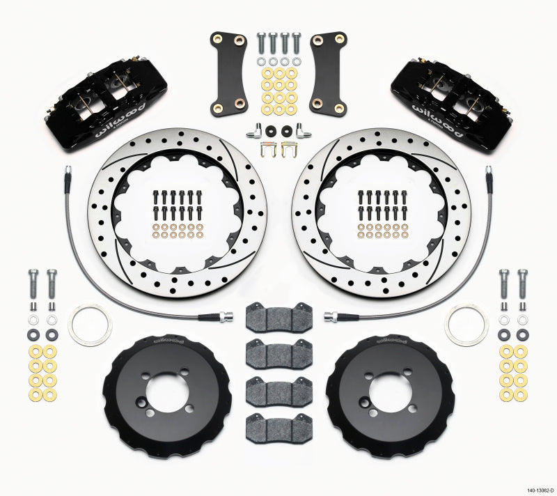 Wilwood Dynapro 6 Front Hat Kit 12.88in Drilled 2002-Up Mini Cooper w/ Lines - 140-13062-D